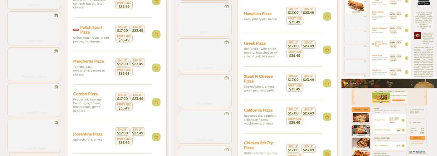 Ludlow Pizza Menu