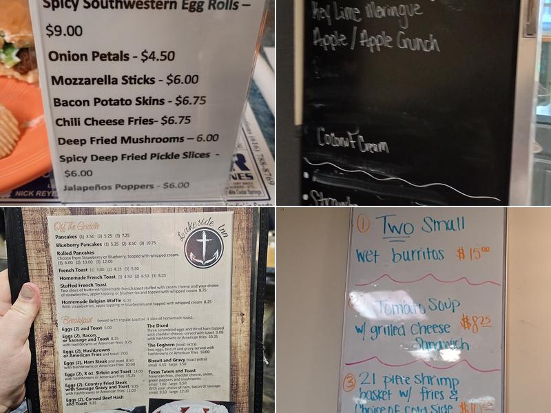 Lakeside Inn Restaurant Menu