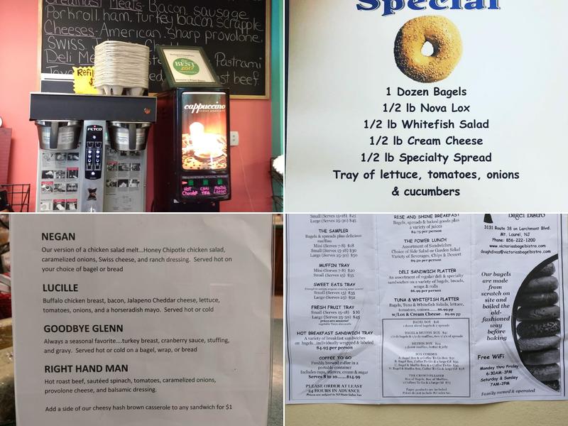 Victoria's Bagel Bistro Menu