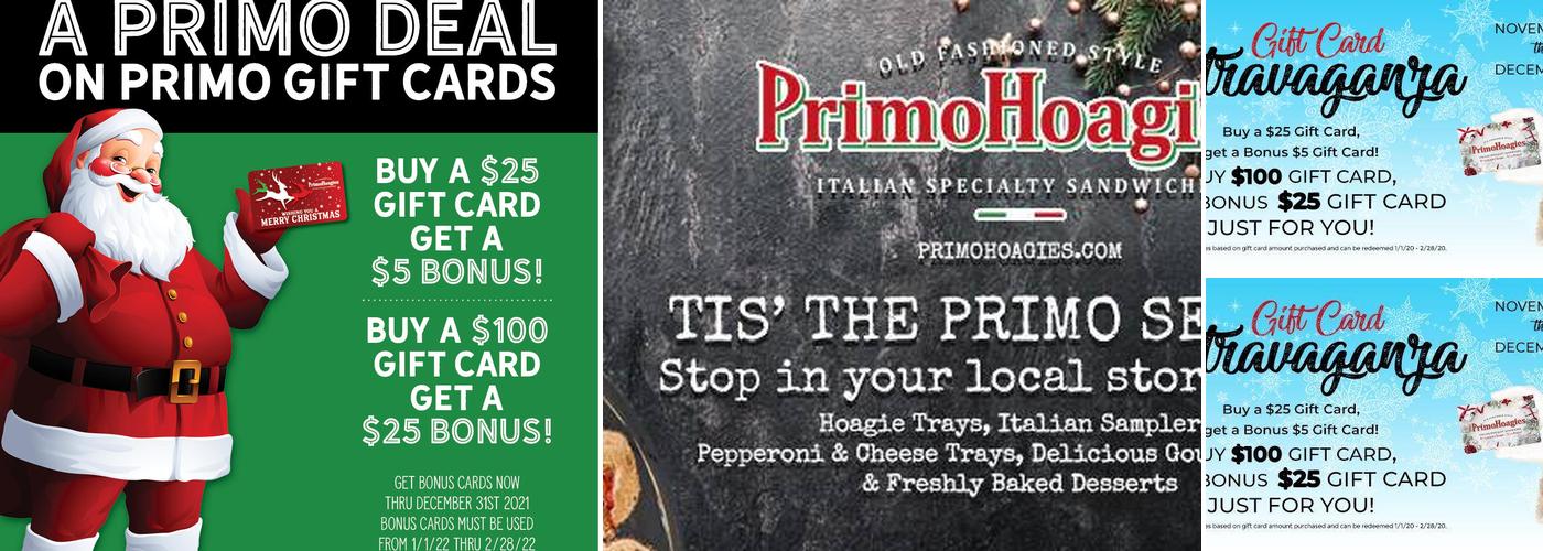 PrimoHoagies Menu