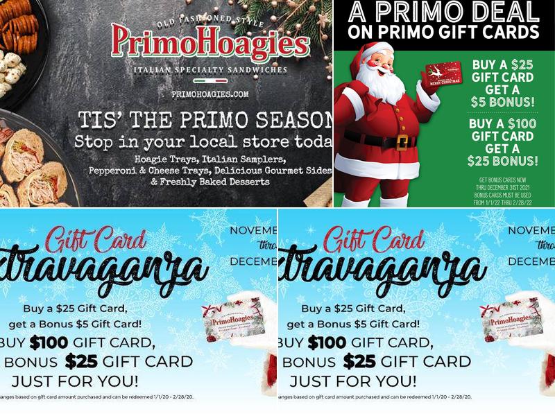 PrimoHoagies Menu