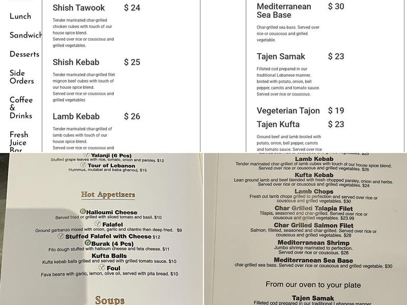 Blue Fig Cafe Menu