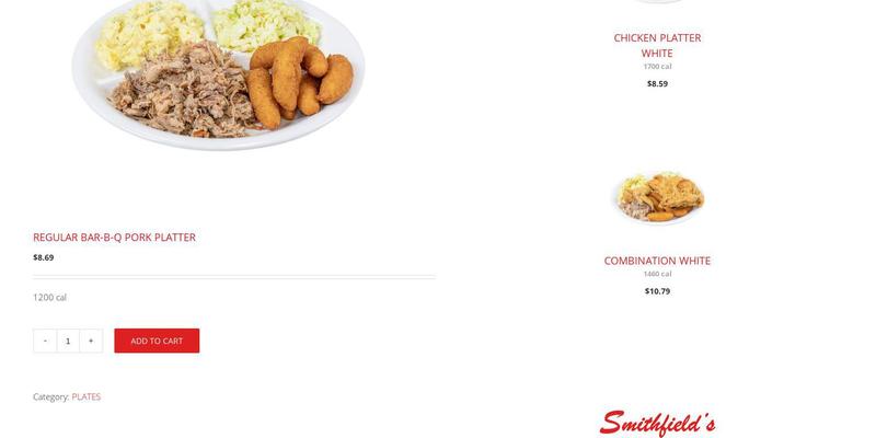 Smithfield's Chicken 'N Bar-B-Q Menu