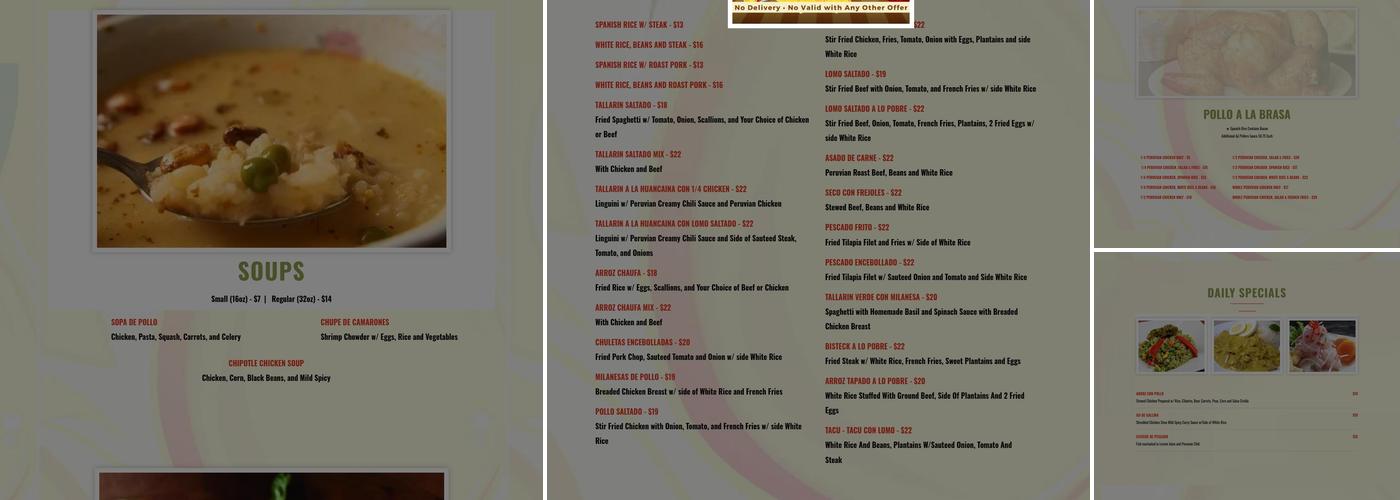 Mango's Cafe Menu