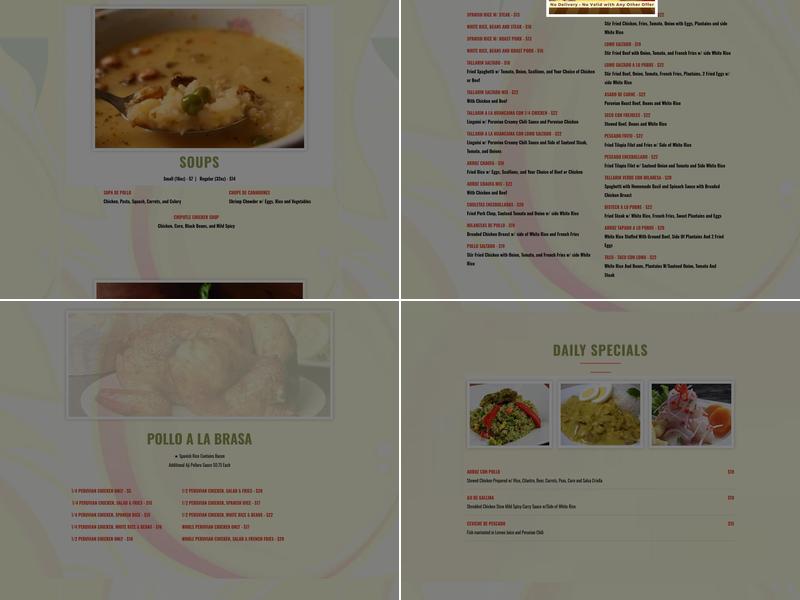 Mango's Cafe Menu