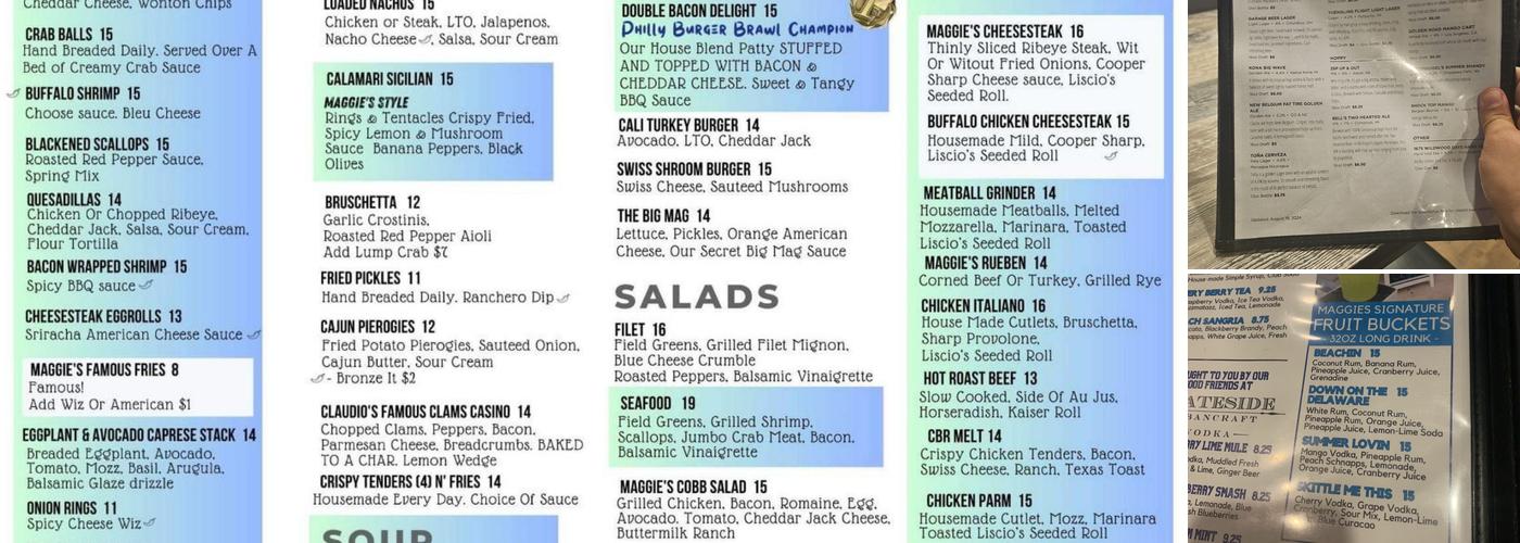 Maggie's Waterfront Cafe Menu