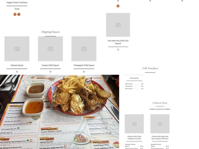 Thai Bento Express Menu