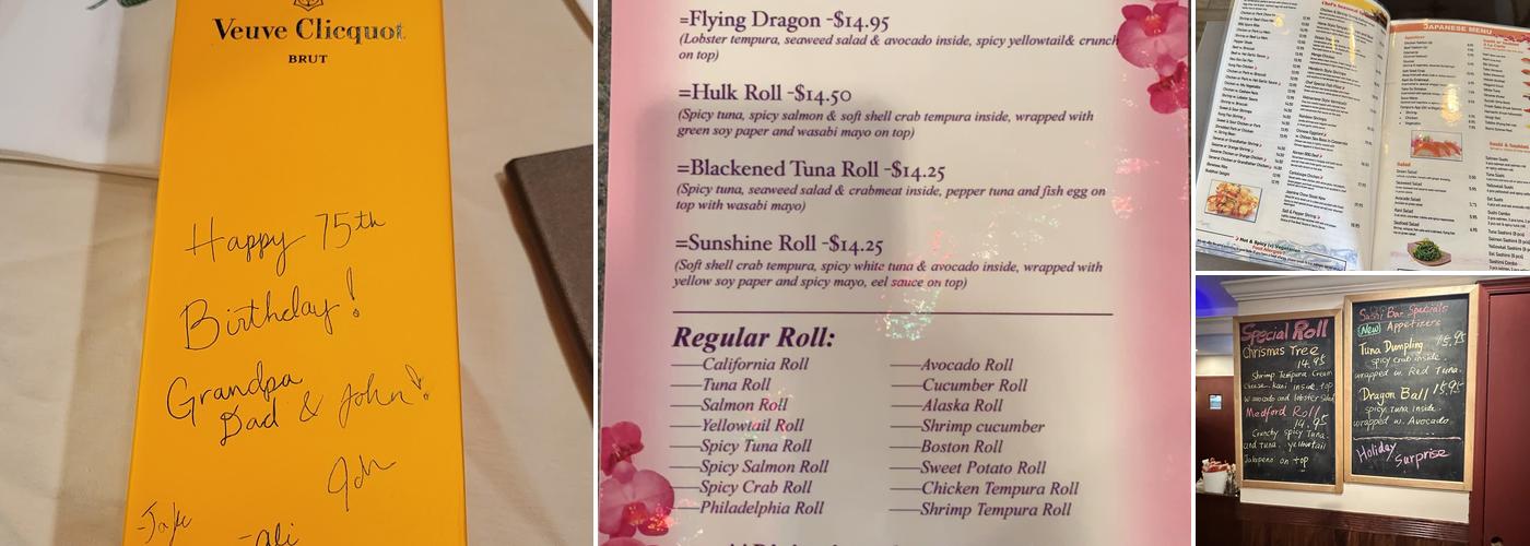 Jasmine Oriental Cuisine Menu