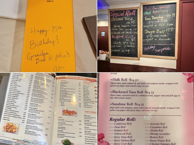 Jasmine Oriental Cuisine Menu