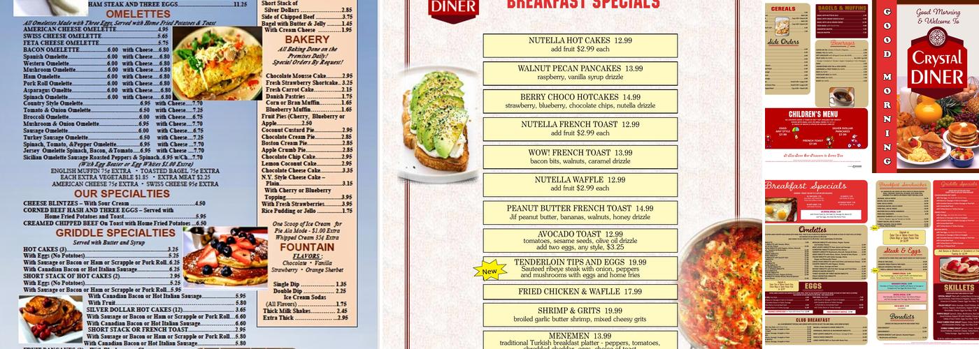 Crystal Diner Menu