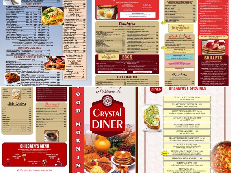 Crystal Diner Menu