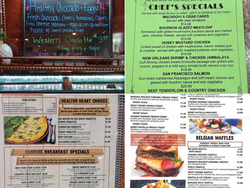 Sunrise Diner Menu