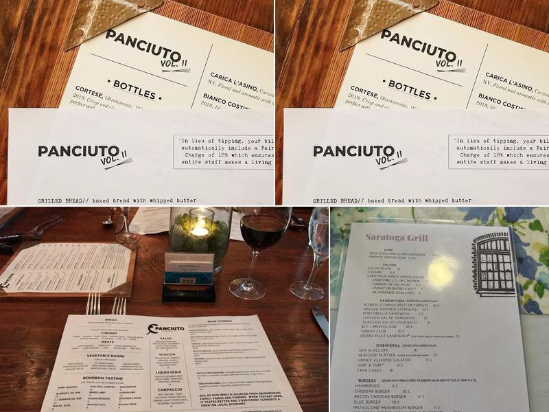 Panciuto Menu