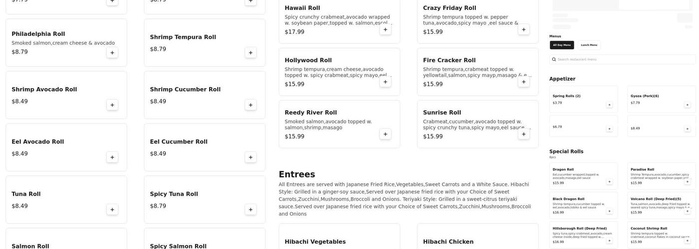 Tokyo Express Menu