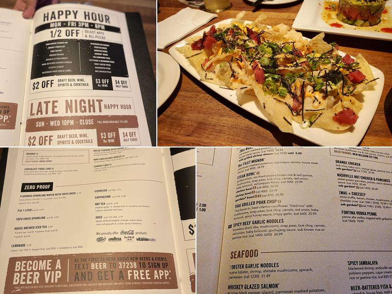 Yard House Menu