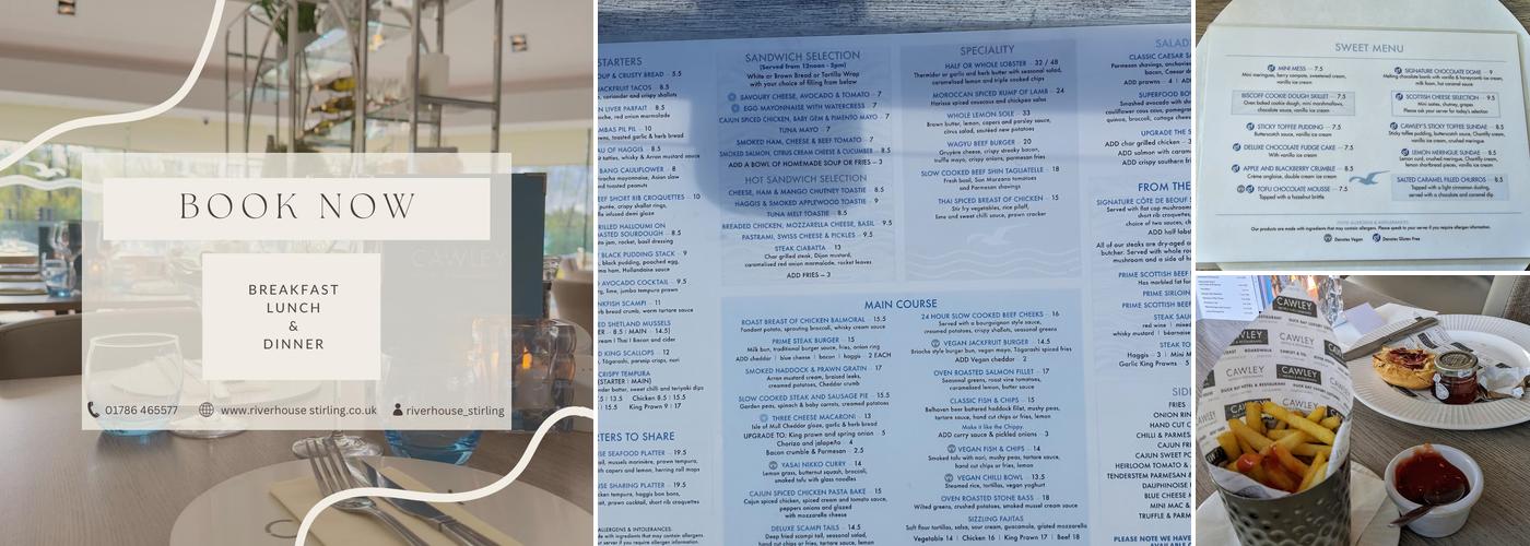 River House Stirling Menu