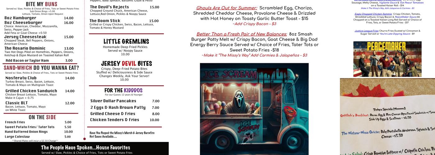 Missy's Main Street Cafe Menu