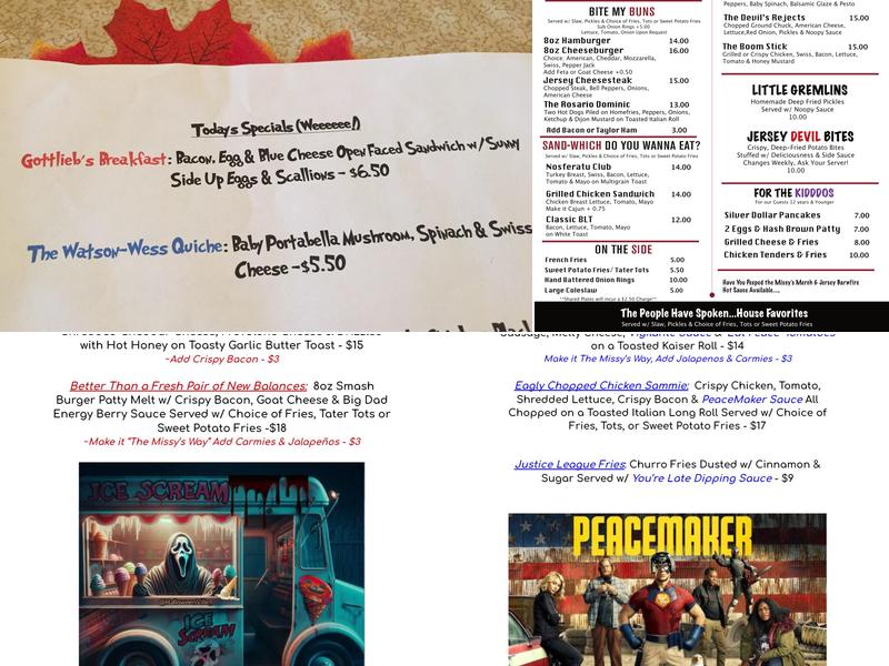 Missy's Main Street Cafe Menu