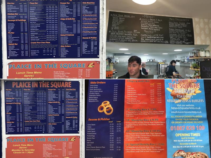 The Plaice In Square Menu