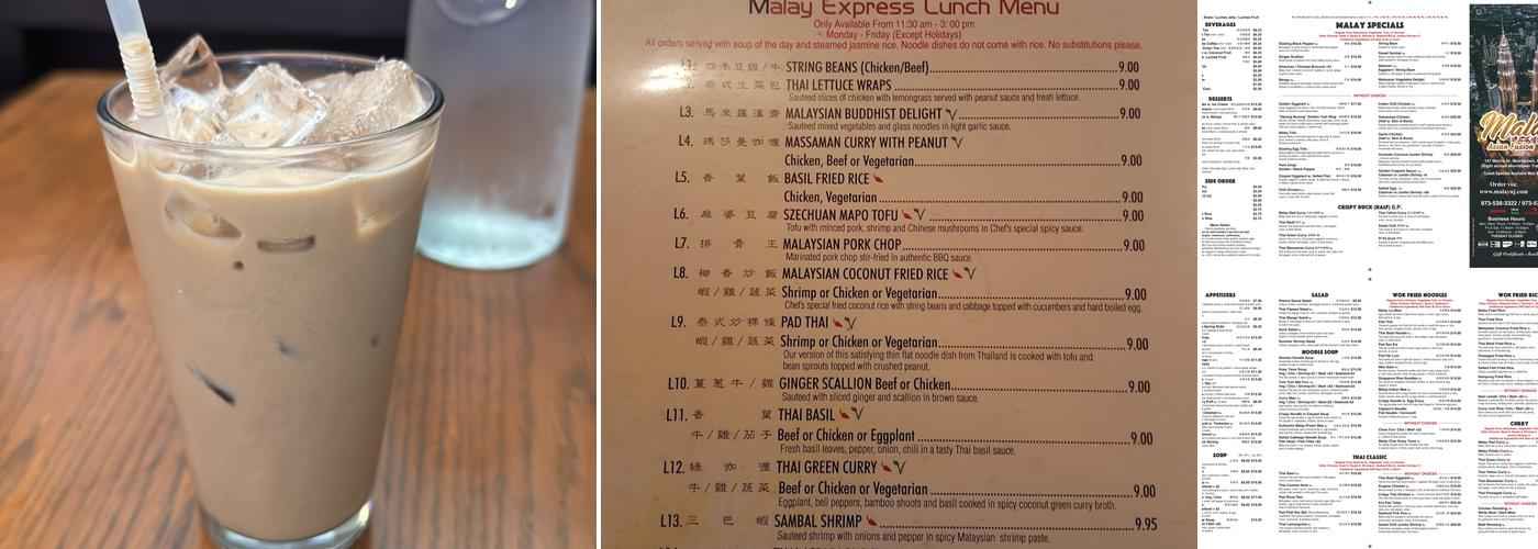 Malay Morristown Menu