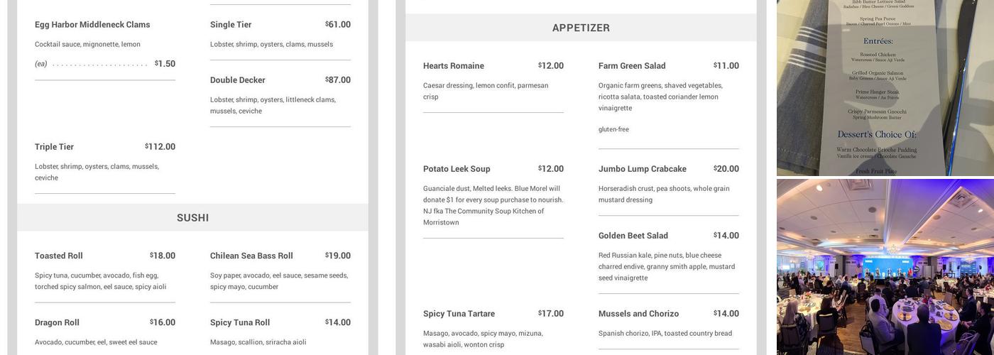 Blue Morel Restaurant and Wine Bar Menu