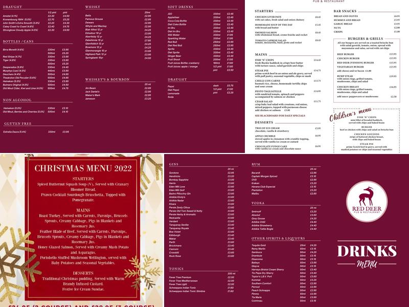 Red Deer Pub & Restaurant Menu