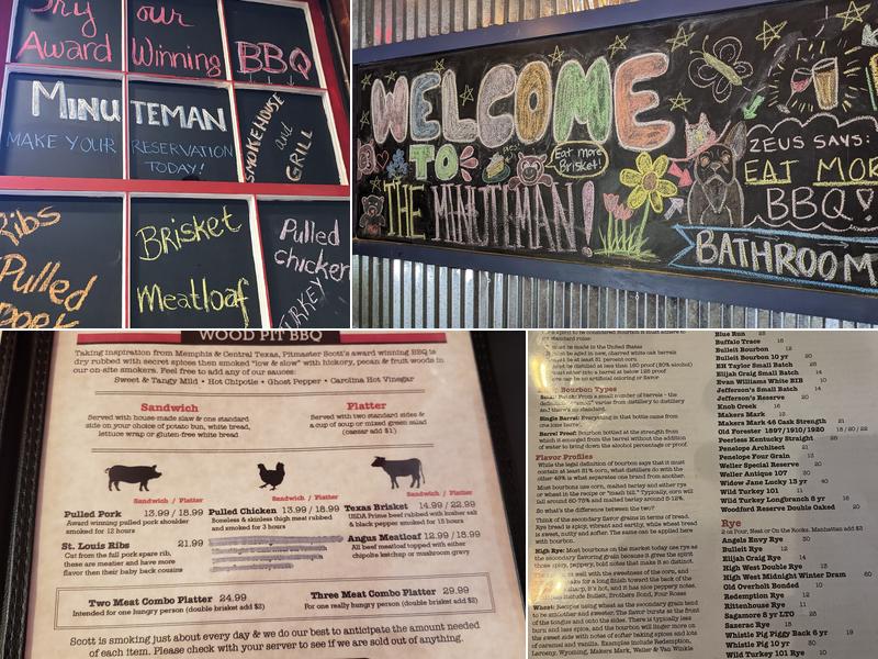 Minuteman Whiskey Bar & BBQ Menu