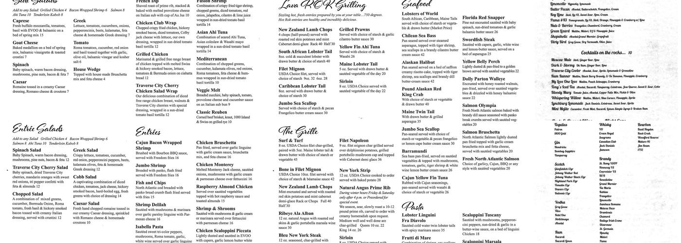 Willow Tree Menu