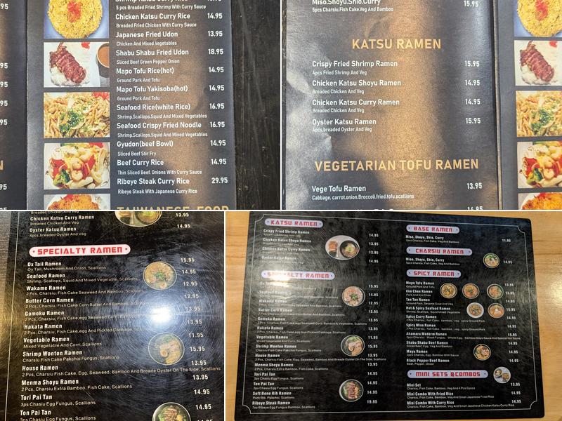 Rai Rai Ramen Menu