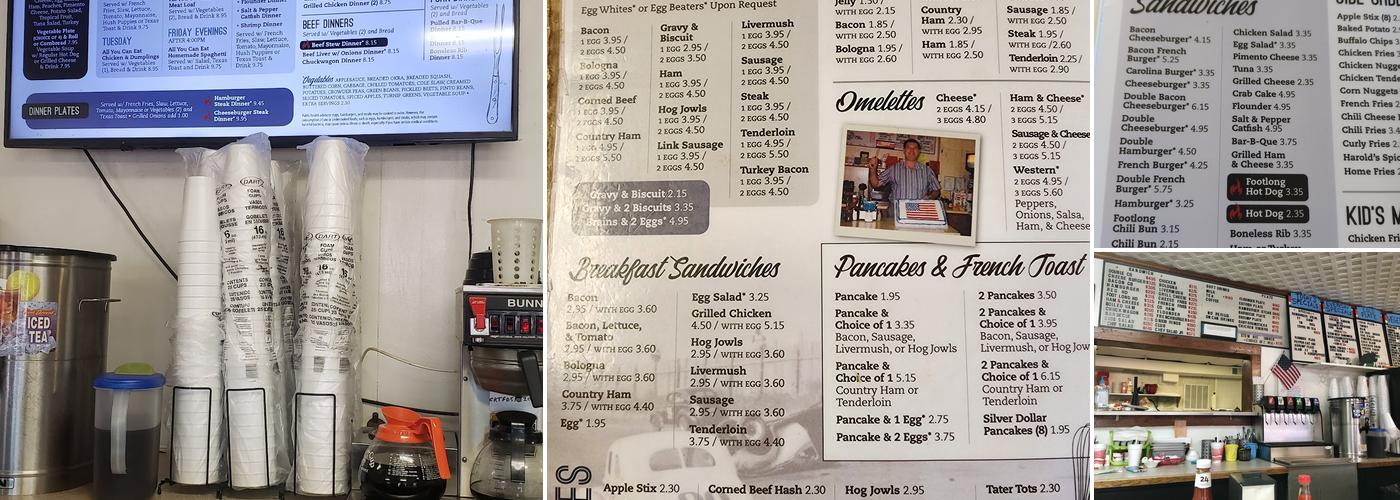 Harold's Restaurant Menu