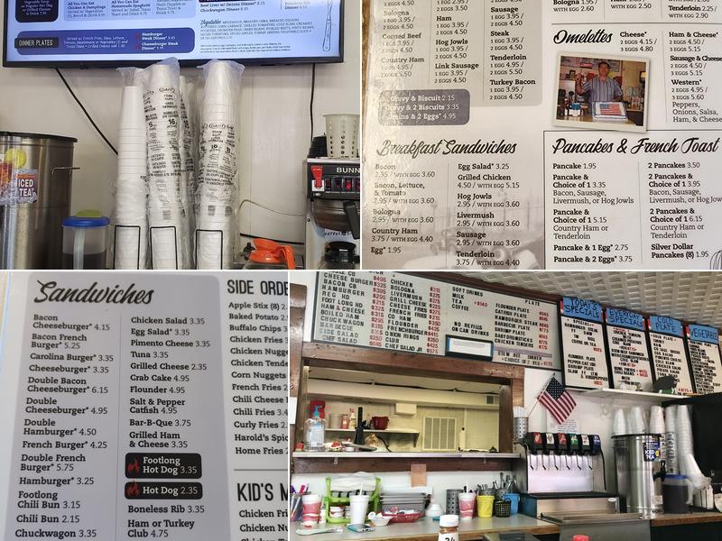 Harold's Restaurant Menu