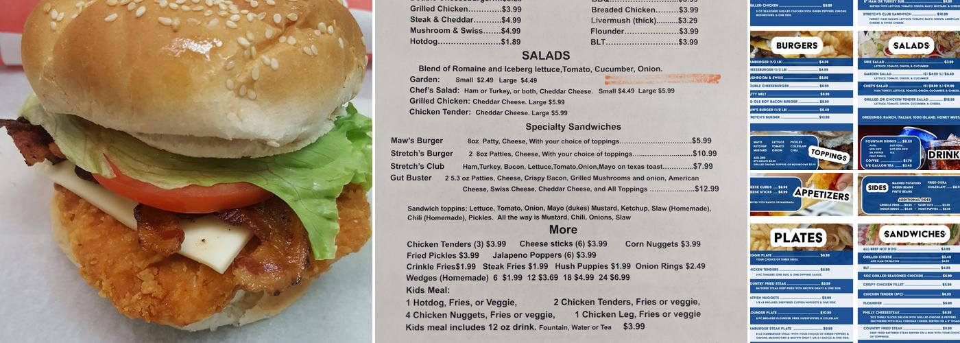 Stretch's Cafe Menu