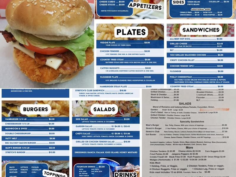 Stretch's Cafe Menu