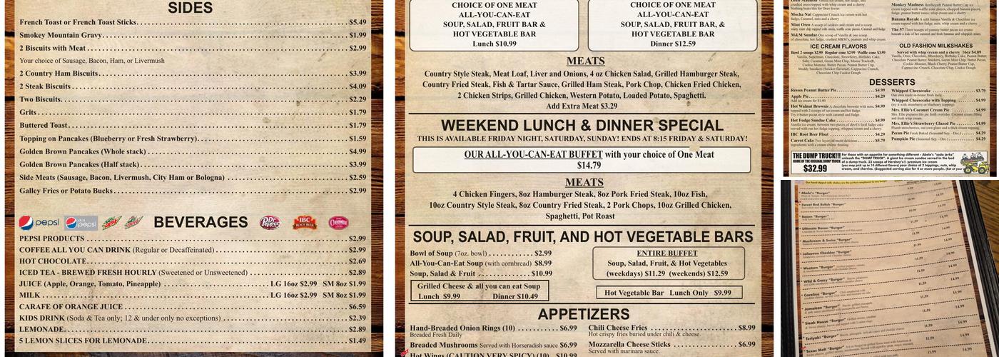Abele's Family Restaurant Menu