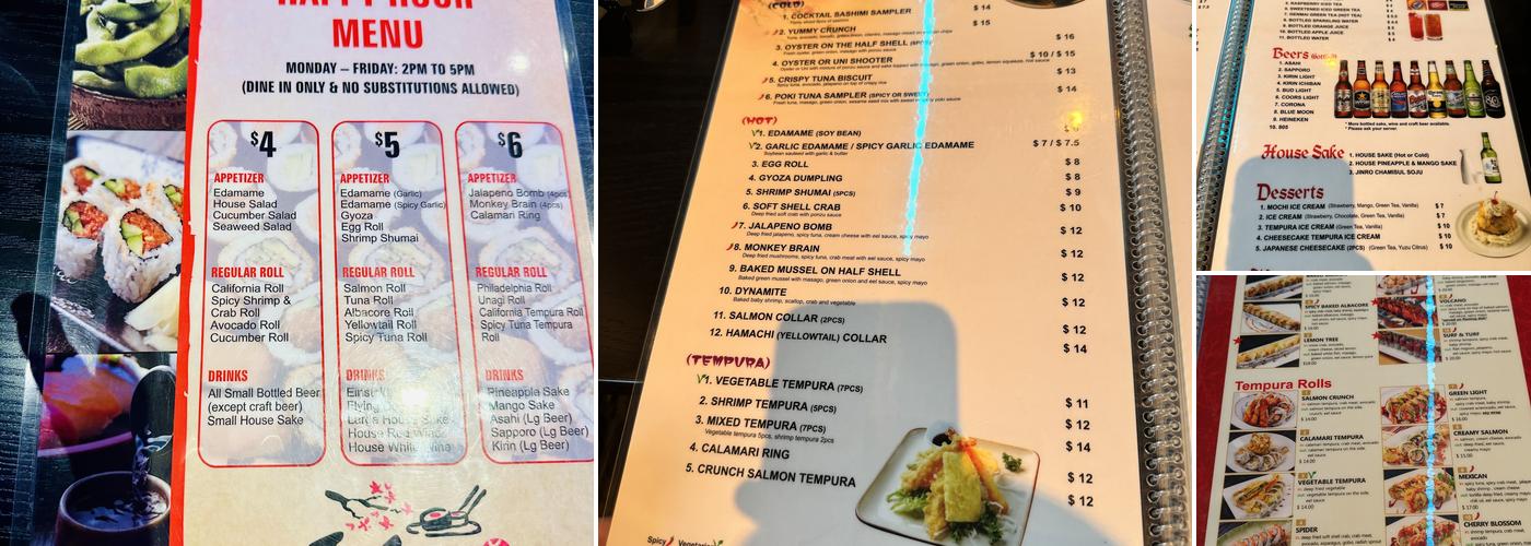 JIN Sushi (Downtown) Menu
