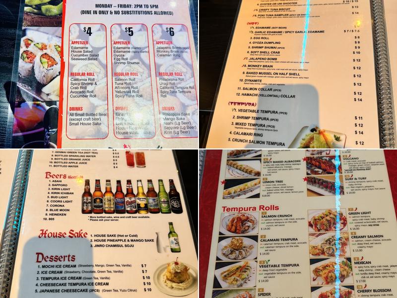 JIN Sushi (Downtown) Menu