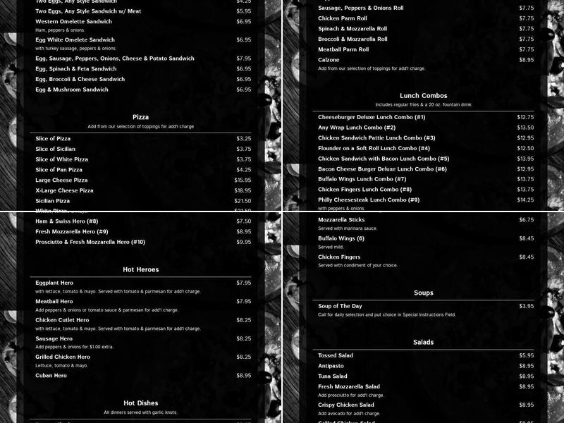 Burger Stop Menu