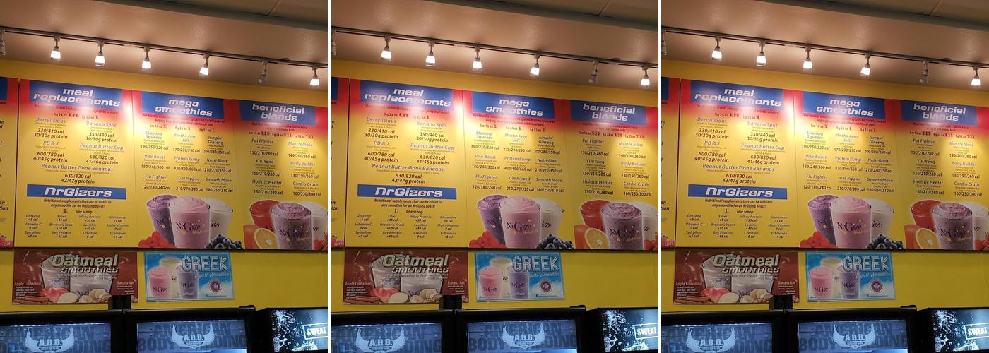 Nrgize Menu