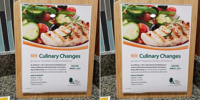Tower Dining Room Menu