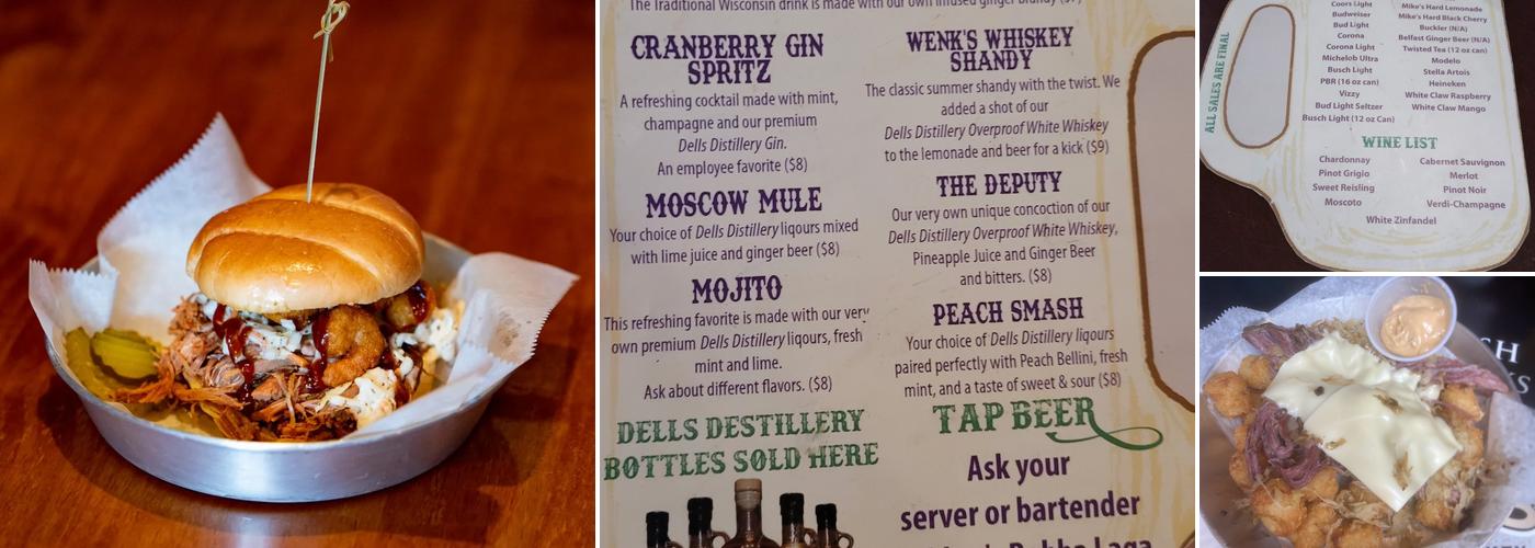 Dells Distillery Menu