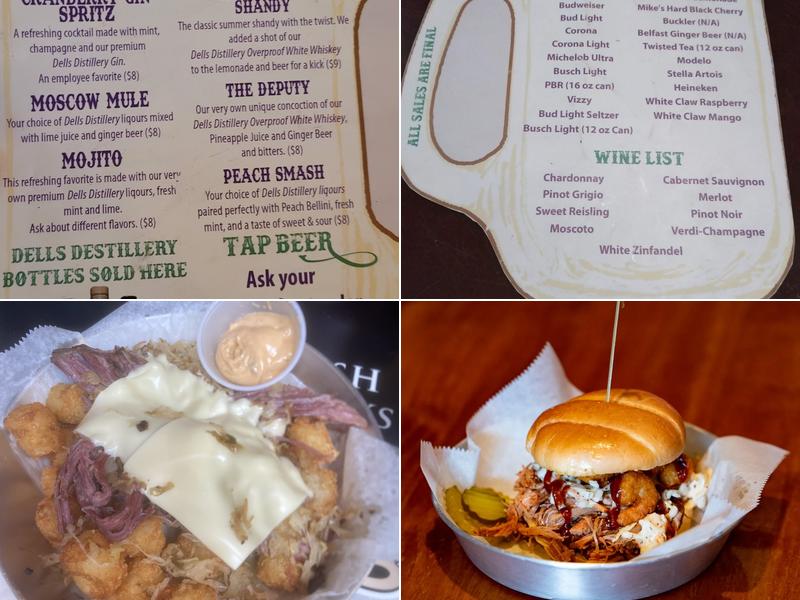 Dells Distillery Menu