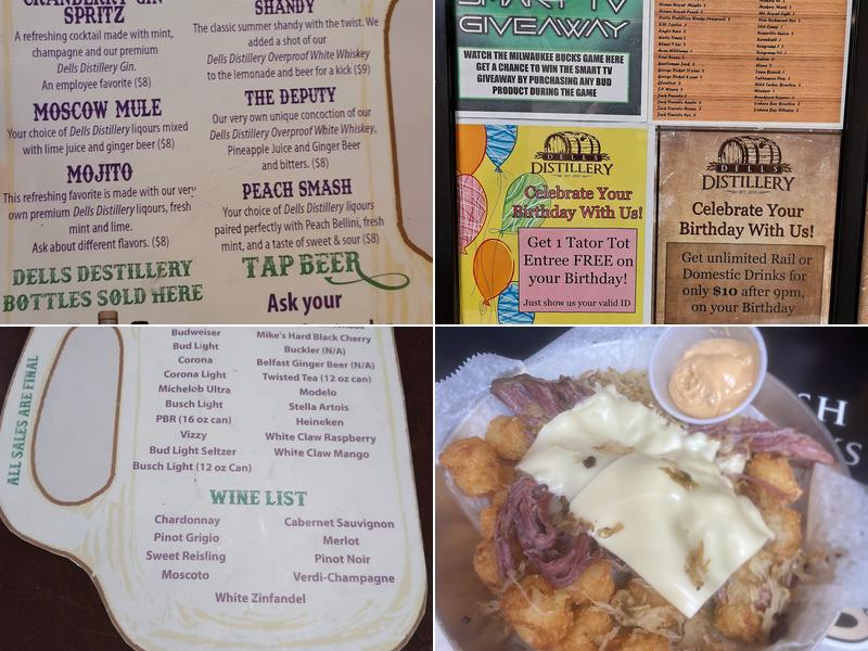 Dells Distillery Menu