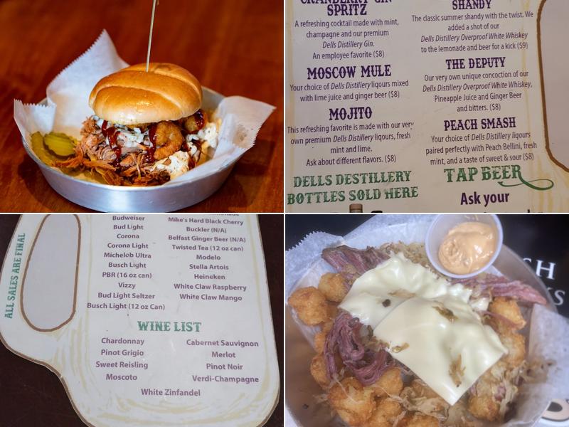 Dells Distillery Menu