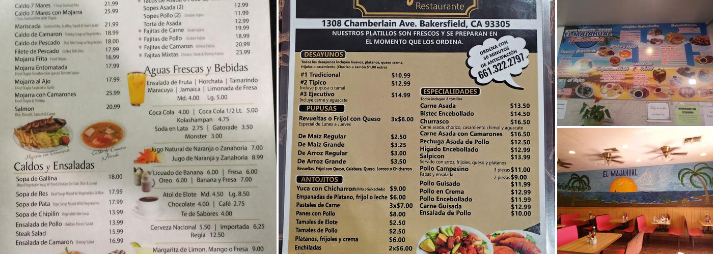 El Majahual Restaurant Menu