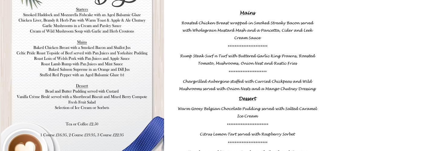 Hansom's at The Bulkeley Menu