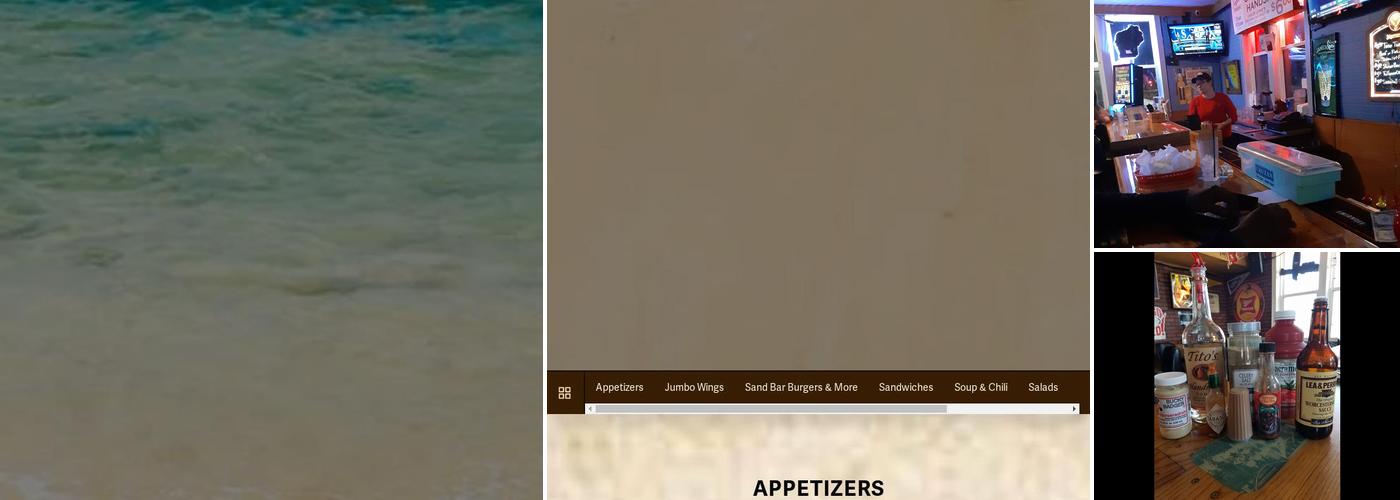 Sand Bar Menu
