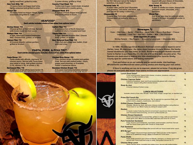 Victoria Station Menu