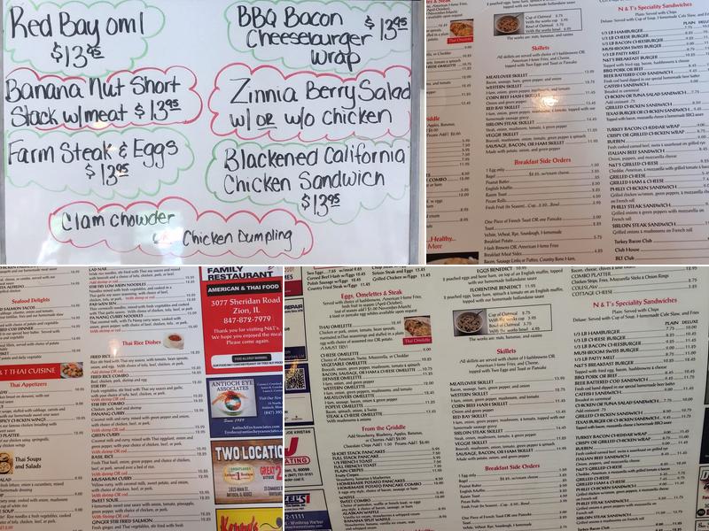 N & T Family Restaurant Menu