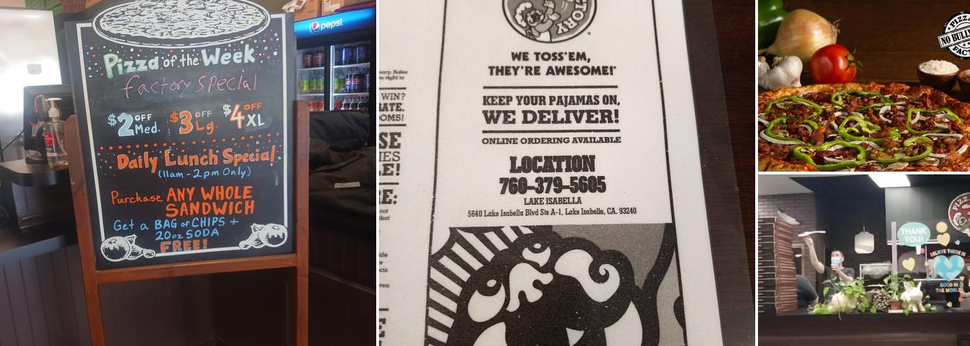 Pizza Factory Menu