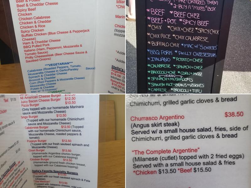 Stella’s Empanadas & Argentine Grill Menu